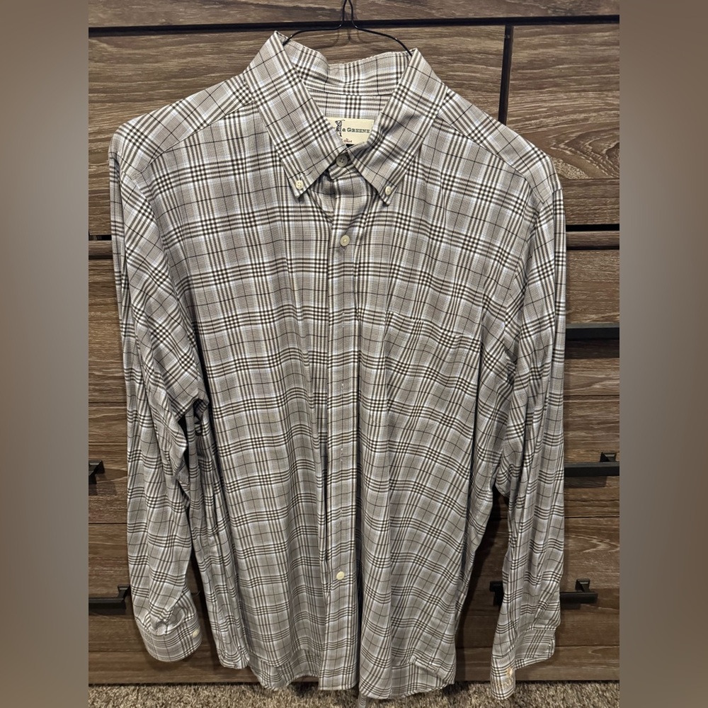 Fairway & Greene Black and White Plaid Shirt